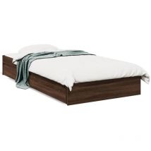 Giroletto Cassetti Rovere Marrone 100x200 cm Legno Multistrato