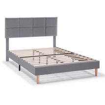 Vs Venta-stock - Giroletto imbottito Silvi 30 cm, 90x190 cm, Grigio Scuro