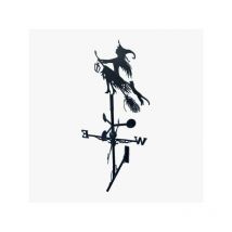 Hamea Home - Girouette de toit Sorcière avec girovent 35cm avec support universel