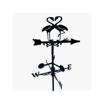 Hamea Home - Girouette de toit style flèche modèle Couple de cigognes avec support universel