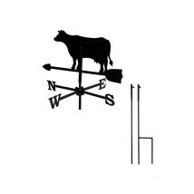 Outils Et Nature - Girouette Vache petit modèle + Mât à planter