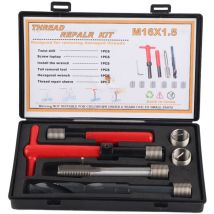 Tonysa - 11 pcs Subsers M16x1.5 Female Thread Repair Accessory Assortment Kit Thread Repair Kits for Auto Repairing Drilling Machine