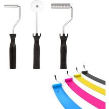 Gistuch 3Pcs Outils Rouleaux en Fibre de Verre Bubble Paddle Roller Kit Bricolage Moulage pour frp résine Composite décoration Maison