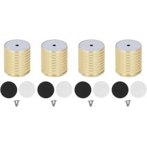 4 pcs Meubles Riser 43-75 mm Solite charge Strong charge en aluminium Alloy Hourd Duty Bed Gold - Gistuch