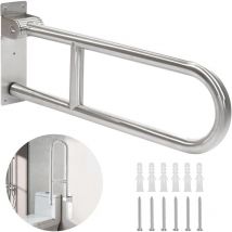 Gistuch - 60CM Barre D'appui Pliable pour Toilettes , Barre D'appui Wc Handicapé 200 kg Barre de Sécurité Toilettes Barre D'appui de Salle de Bain en