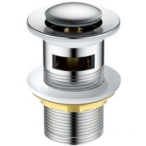 Gistuch - Bonde de vidange universelle pour lavabo avec trop-plein, bonde d'écoulement pour lavabo et lavabo, bonde pop-up en laiton bouchon