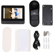 Gistuch Campanello Video Wireless, Sistema Videocitofono 1080p, Vista Notturna, Conversazione Bidirezionale, Impermeabile Ip66, Grandangolo 170°, Per 