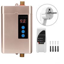 Gistuch - Chauffe-Eau Sans Réservoir, Mini Chauffe-Eau, Salle de Bain, Cuisine, Électrique 220 v, 4 Kw,Chauffe-Eau Instantané pour Maison, Cuisine,or