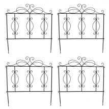 Clôture de Jardin, Panneau de clôture de Bord clôture de Panneau de clôture clôture de Jardin décorative 68x63cm clôture de Bordure de Jardin pour