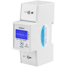 Compteur D'énergie Wattmètre Monophasé 35mm Din Rail DDS015 KWh Compteur Numérique lcd Monophasé Compteur D'énergie - Gistuch