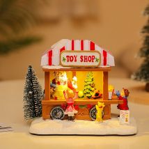 Décoration de Noël, Scène à led vente de Sapins de Noël,TOY shop - Gistuch