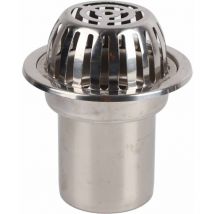 Drain de sol de toit en acier inoxydable, pièces de Drainage de seau de pluie extérieur de balcon Non bloquant rond 5 pouces - Gistuch