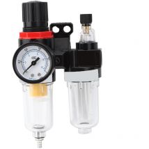 Gistuch - Filtre Régulateur pour Air Comprimé 1/4' Pression Piège à Humidité Huile Eau Lubrificateur Séparateur Réducteur Compresseur pneumatiques