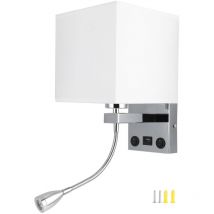 Led mur leau moderne modernembre lampage usb chambre lecture de lecture - Gistuch