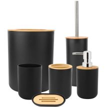 Gistuch - Lot de 6 boîtes à savon pour salle de bain, porte-brosse à dents, gobelet de rinçage, bouteille de lotion, accessoires