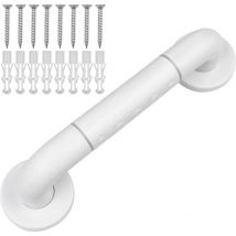 Maniglione per wc, Maniglioni da bagno con antiscivolo, Maniglia in acciaio inossidabile, Maniglione per doccia con cerchi luminosi - con flangia di