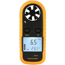 Gistuch - Anémomètre Portable Digital lcd avec Max/Min/AVG Anémomètre Numérique Mesure Vitesse du Vent du Flux d'Air Thermomètre avec Rétro-éclairage