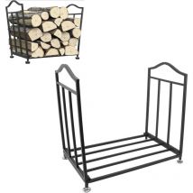 Portalegna per legna da ardere, supporto per legname in ferro per camino, contenitore per legname resistente per accessori per stufe per braciere