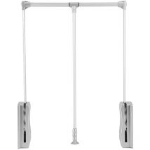 Gistuch - Rail de suspension pour vêtements de garde-robe, largeur réglable, levage/extraction, retour doux, gain de place