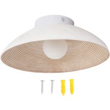 Retro Wall Sconce Resin Fer Whited Iron Japanese Style Wabi Sabi G9 luminaire pour le salon de chevet 100 à 240V - Gistuch