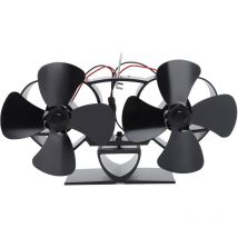 Tonysa - Ventilateur Poele à Bois, 8 Pales Ventilateur de Poele, Écologique Ventilateur Poele, Energie Thermique Ventilateur Cheminée, Silencieux