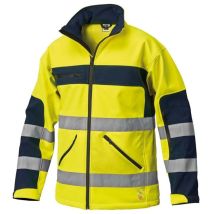 Giacca Softshell ad Alta Visibilita Bicolore Siggi Giallo Blue Giallo-Navy 2XL