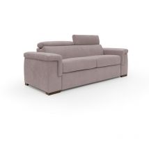 Giunone Schlafsofa mit 18 cm hoher Matratze und verstellbaren Kopfstützen aus wasserfestem Stoff T02 240 cm (mat. 160x297) rosa