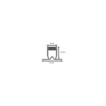 Giunto di dilatazione in plastica 2 metri : Modello - 12X8MM grigio