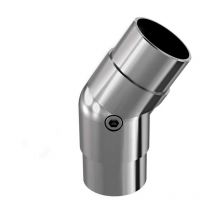 Giunto inox regolabile per corrimano in legno