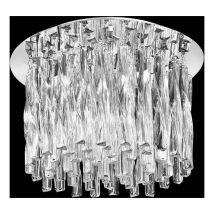 Franklite - Glacial chrome ceiling light 4 Bulbs Diameter 38 Cm