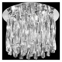 Franklite - Glacial chrome ceiling light 8 Bulbs
