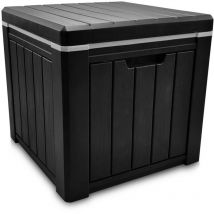 Glacière 'ice cube' multifonction table ou tabouret effet bois 37 l