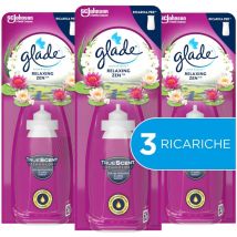 Sense & Spray Profumatore per Ambienti con Oli Essenziali, Fragranza Relaxing Zen, Confezione da 3 Ricariche da 18 ml - Glade