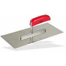 DEMA Glättekelle GK 280 Edelstahl – 28 x 13 cm – 0,75 mm – ergonomischer Holzgriff – ungezahnt
