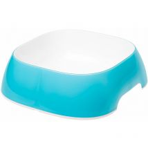 Glam Écuelle en plastique pour chiens et chats. Capacité 1,2 litres.. Variante large - Mesures: 23.5 x 22.5 x h 7 cm - 1.2 l - Bleu clair - Bleu