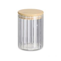 Glasbehälter mit Bambusdeckel grooves, 550 ml