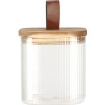 Glasbehälter mit Holzdeckel, luftdichter Verschluss