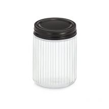 Glasbehälter mit Metalldeckel kitchen essentials, geriffeltes Glas