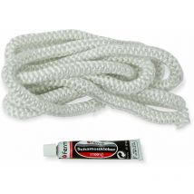 Glasfaser Rundschnur Set 12 mm x 2,5m Ofenschnur Kaminschnur Ofen Kamin Dichtung