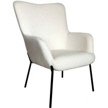 Glasgow fauteuil bouclé blanc.