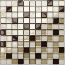 Ilcom - Glasmosaik auf Netz für Badezimmer oder Küche 30cm x 30cm - Persephone