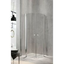 Glass - Box Doccia Semicircolare Apertura Battente 77,5/79 Cm Lula Ur 5 Mm H.190 Cm - Vetro Trasparente 5 Mm