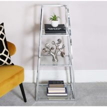 Vanity Living - Bookcase for Living Room Furniture, Tall Freestanding Metal Bookshelf