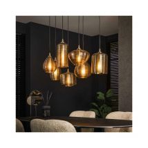 Glass Valley Ceiling Light Amber Lili