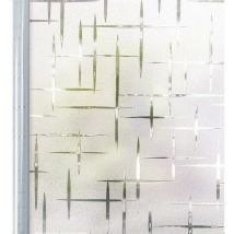 Glass Window Film Provide Good Privacy Static Cling Frosted Window Film Non-Adhesive Anti Privacy Glass Sticker Cross Pattern Easy to Install Home