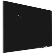 Vivol - Design-Glasboard Premium - Schwarz - 90 x 120 cm - Magnetische & beschreibbare Glastafel mit versteckter Montage
