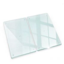 Glasschneideplatten - Schneidebrett aus Glas - Transparent - Herdabdeckplatten - Gehärtetes Glas – 2x30x52 cm