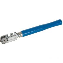 Silverline Glasschneider – Schneidkopf mit 6 Wolframkarbid-Rädern – Max. Glasstärke 4 mm – Ergonomischer Griff – 0,01 kg