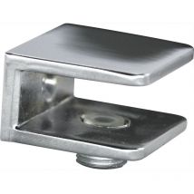 Glastablar-Klemmträger Pesaro, Glasstärke 4-8 mm,Zinkdruckguss verchromt poliert