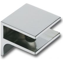 Glastablar-Klemmträger Pula, Glas 8-10 mm, Breite 40 mm, Messing verchromt matt